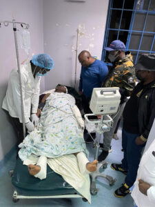 Photos of Dennis Itumbi in hospital after his abduction